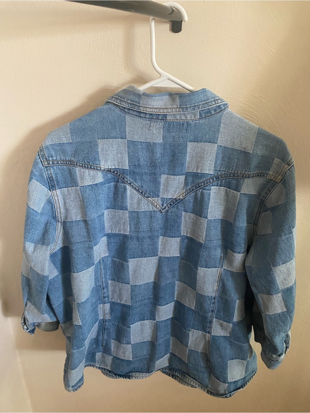 Baccini Vintage Patchwork Denim Shirt Jacket Size 22, 90’s Y2K - Picture 4 of 6